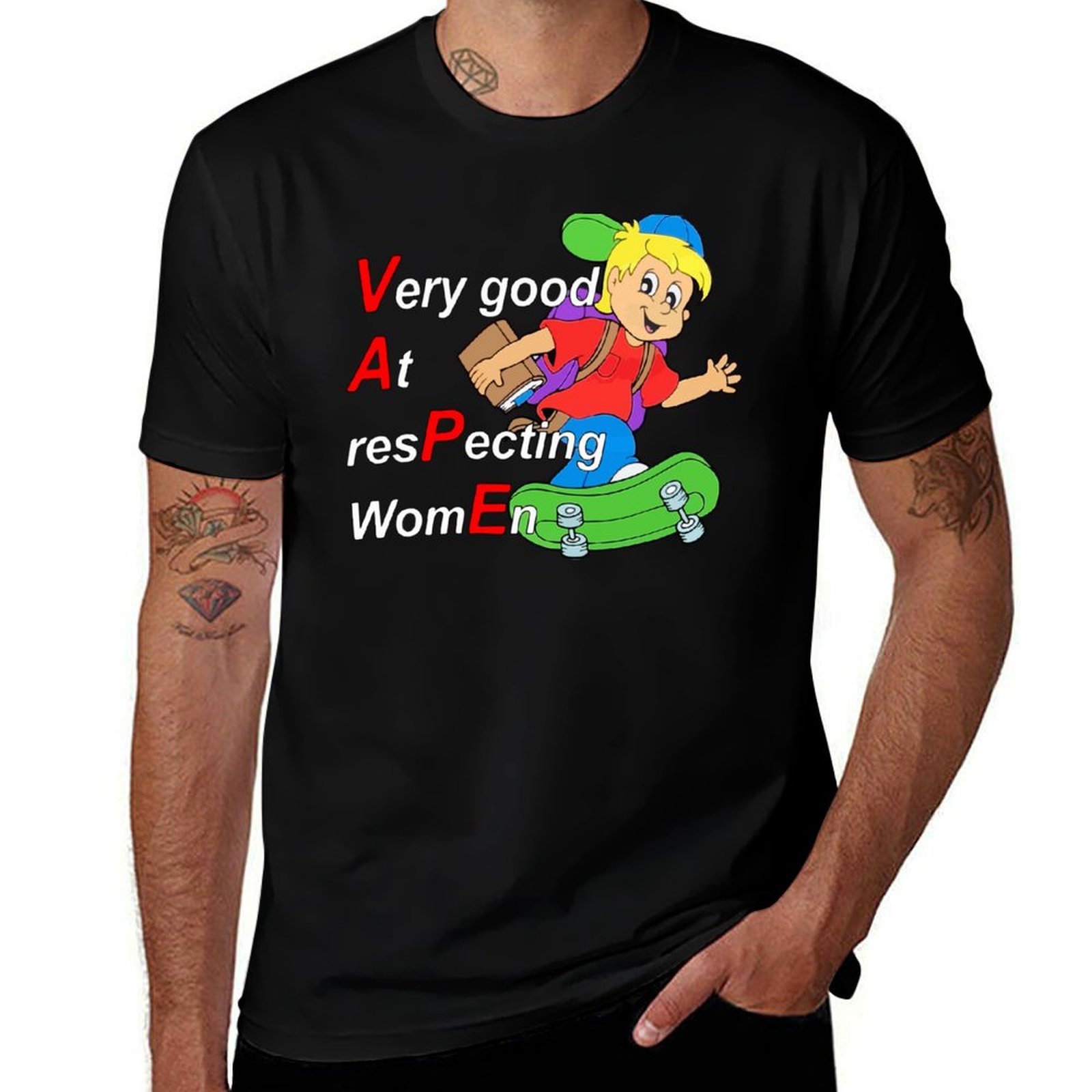 Vaping Goods - はい、私は女性を尊重する能力がとても高いです Tシャツ レギュラーフィット プレーンTシャツ