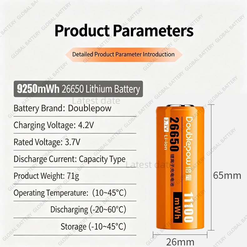 11100mAh 26650 リチウム電池 3.7V 全容量 - Vape Battery 18650 のレビューと価格