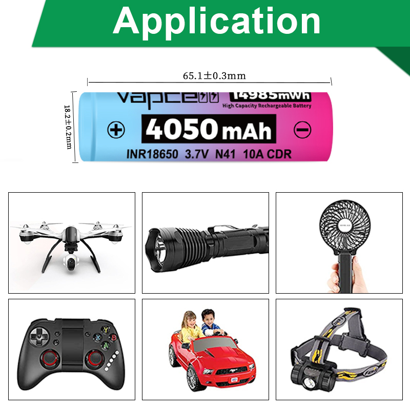 オリジナル Vapcell N41 INR 18650 バッ - Vape Battery 18650 のレビューと価格