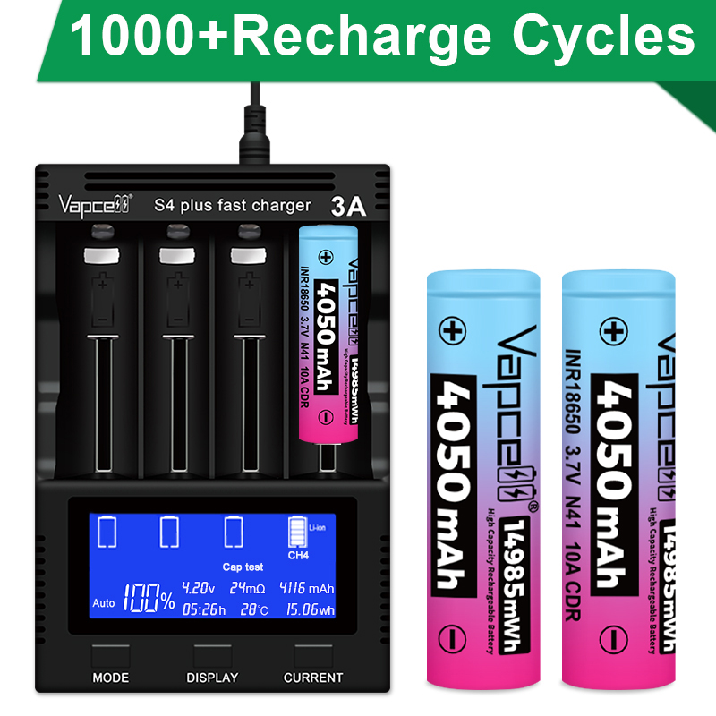 オリジナル Vapcell N41 INR 18650 バッ - Vape Battery 18650 のレビューと価格