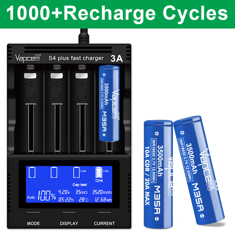 オリジナル Vapcell M35A 18650 M35A  - Vape Battery 18650 のレビューと価格