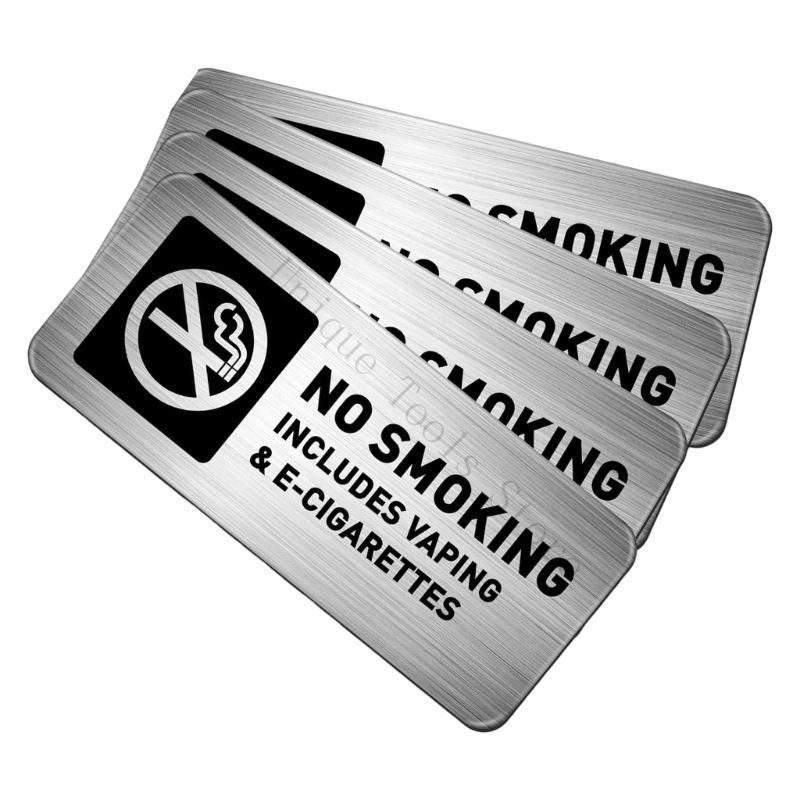 M89A 4/8 メタル禁煙標識パック 粘着性の裏地 蒸気を - Quick Vape のレビューと価格