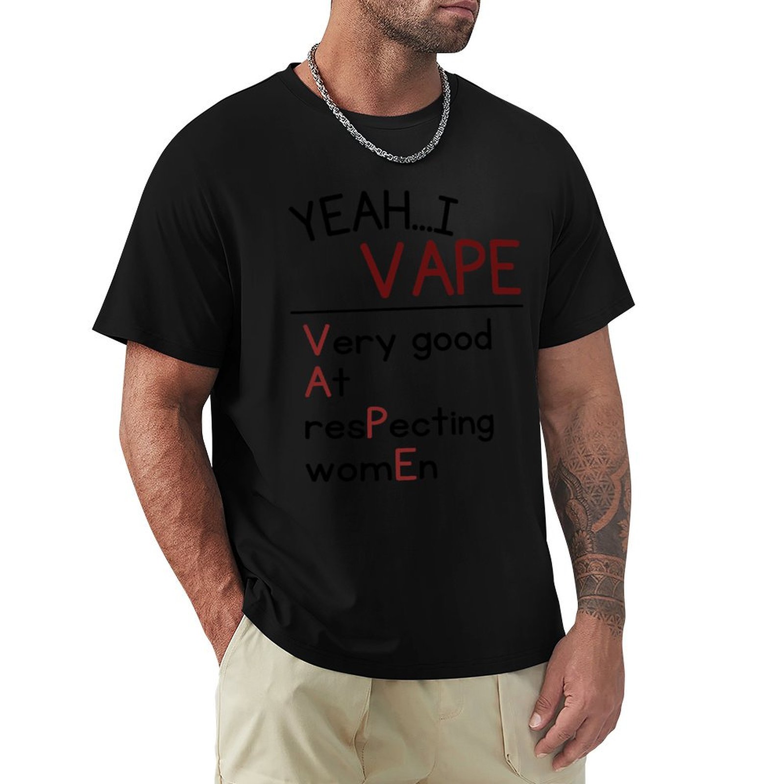 はい、私は女性を尊重する能力が非常に高いです Tシャツ アウ - Vaping Goods のレビューと価格