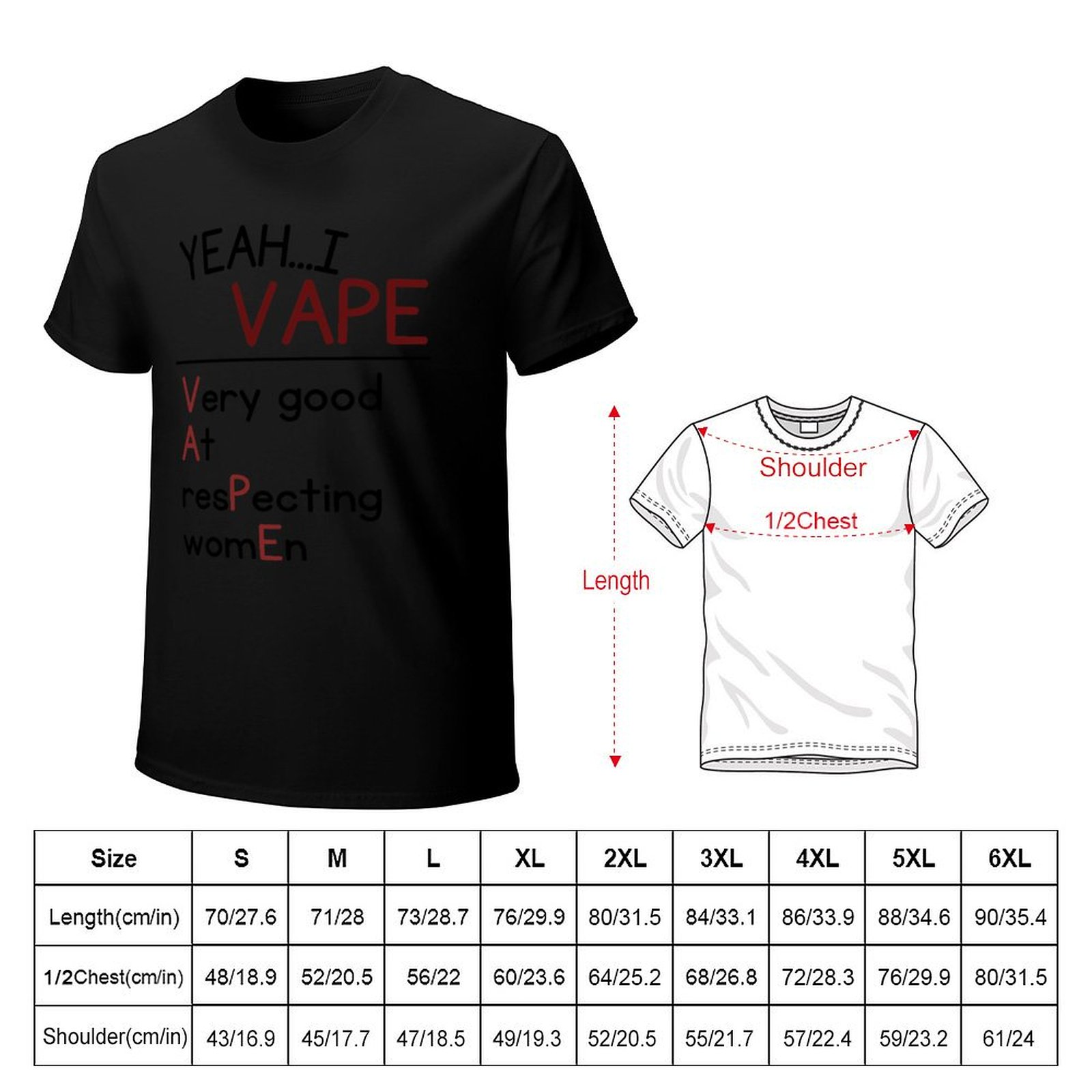 はい、私は女性を尊重する能力が非常に高いです Tシャツ アウ - Vaping Goods のレビューと価格